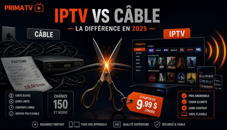 IPTV vs câble Maroc 2025 couper le cordon avantages PRIMA TV