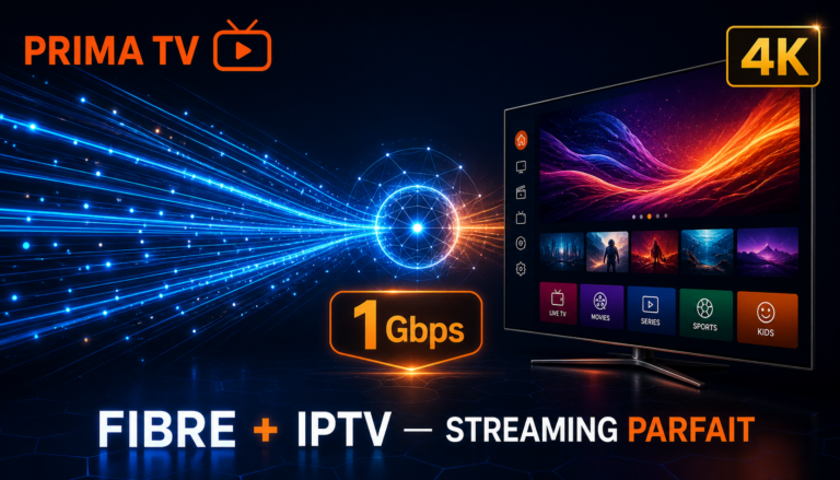 fibre optique IPTV Maroc streaming 4K parfait PRIMA TV